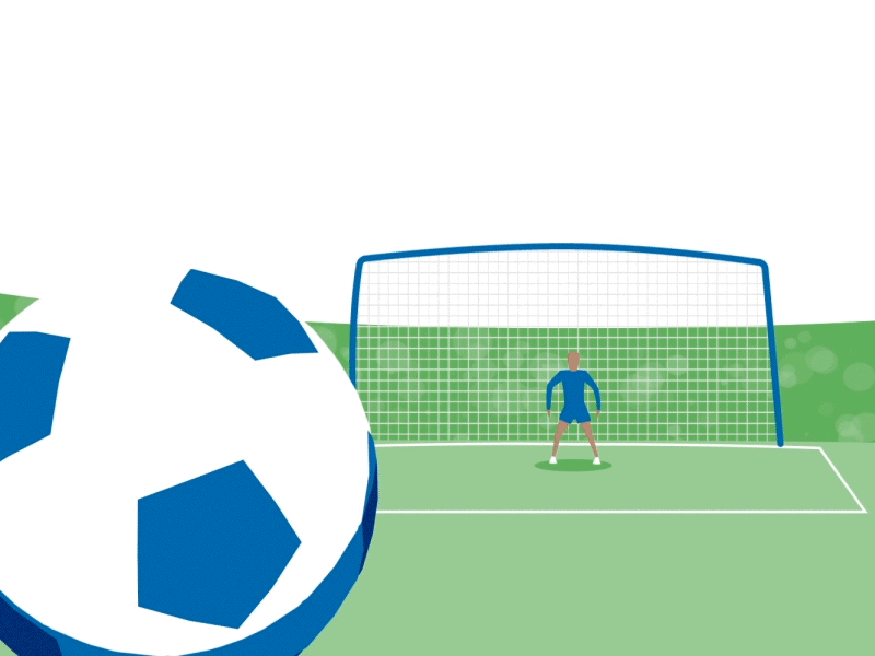 Animación de un ejercicio de fútbol en movimiento